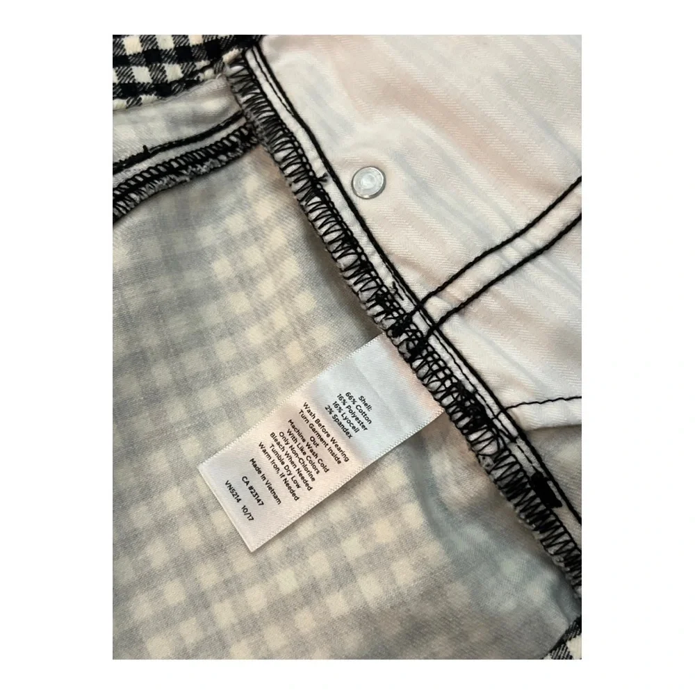 Talbots Gingham Pencil Skirt Black and White 14 Petite - Picture 6 of 7